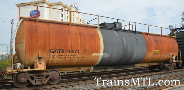 Car/wagon GATX78571 left side / coté gauche